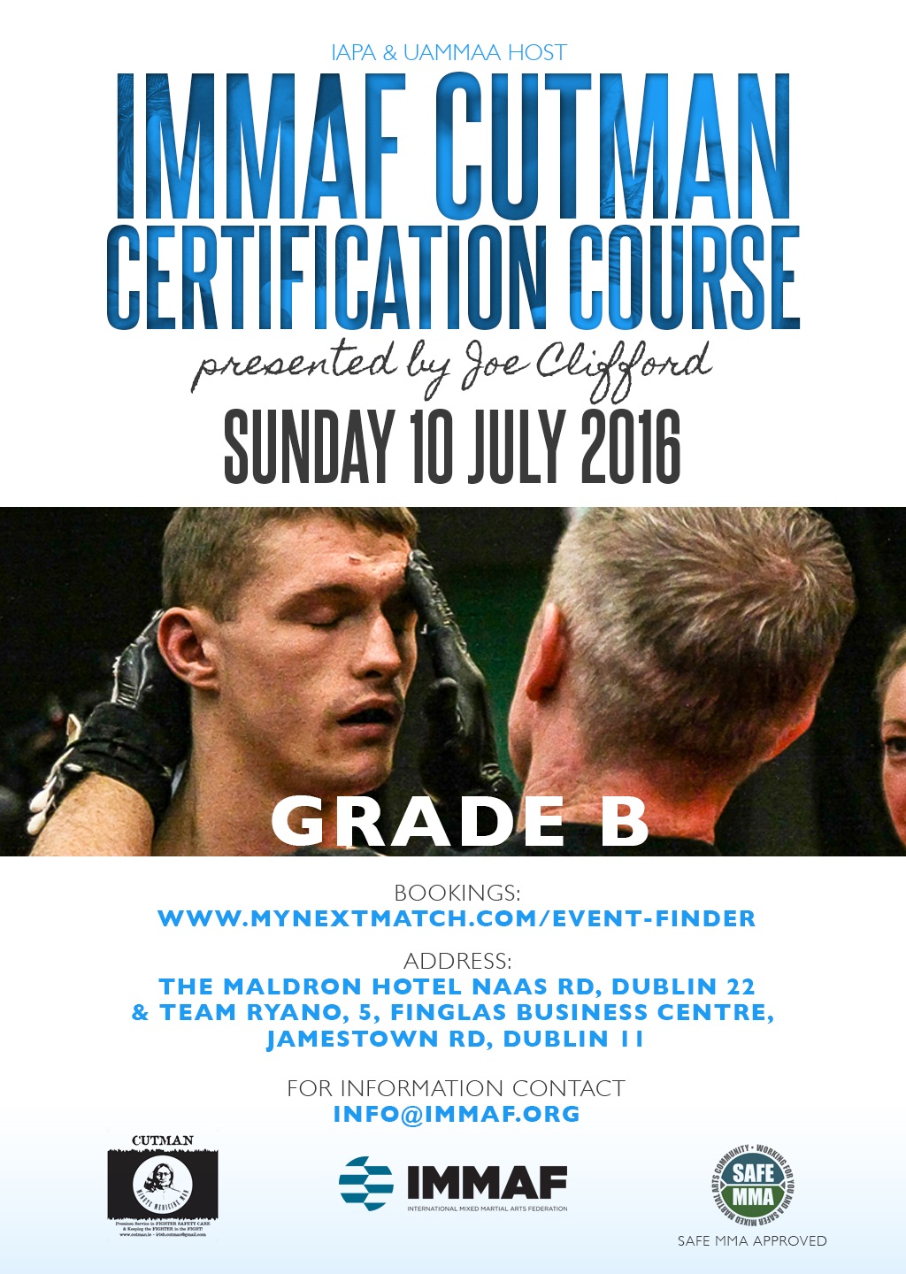 IMMAF LAUNCHES LEVEL 2 CUTMAN COURSE WITH JOE CLIFFORD