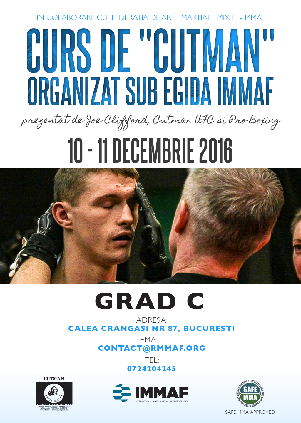 IMMAF ANNOUNCES CUTMAN COURSES IN EUROPE IN PARTNERSHIP WITH JOE CLIFFORD