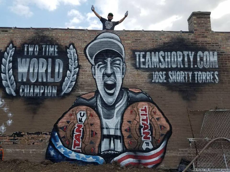 Huge Jose Torres Mural Painted in Chicago