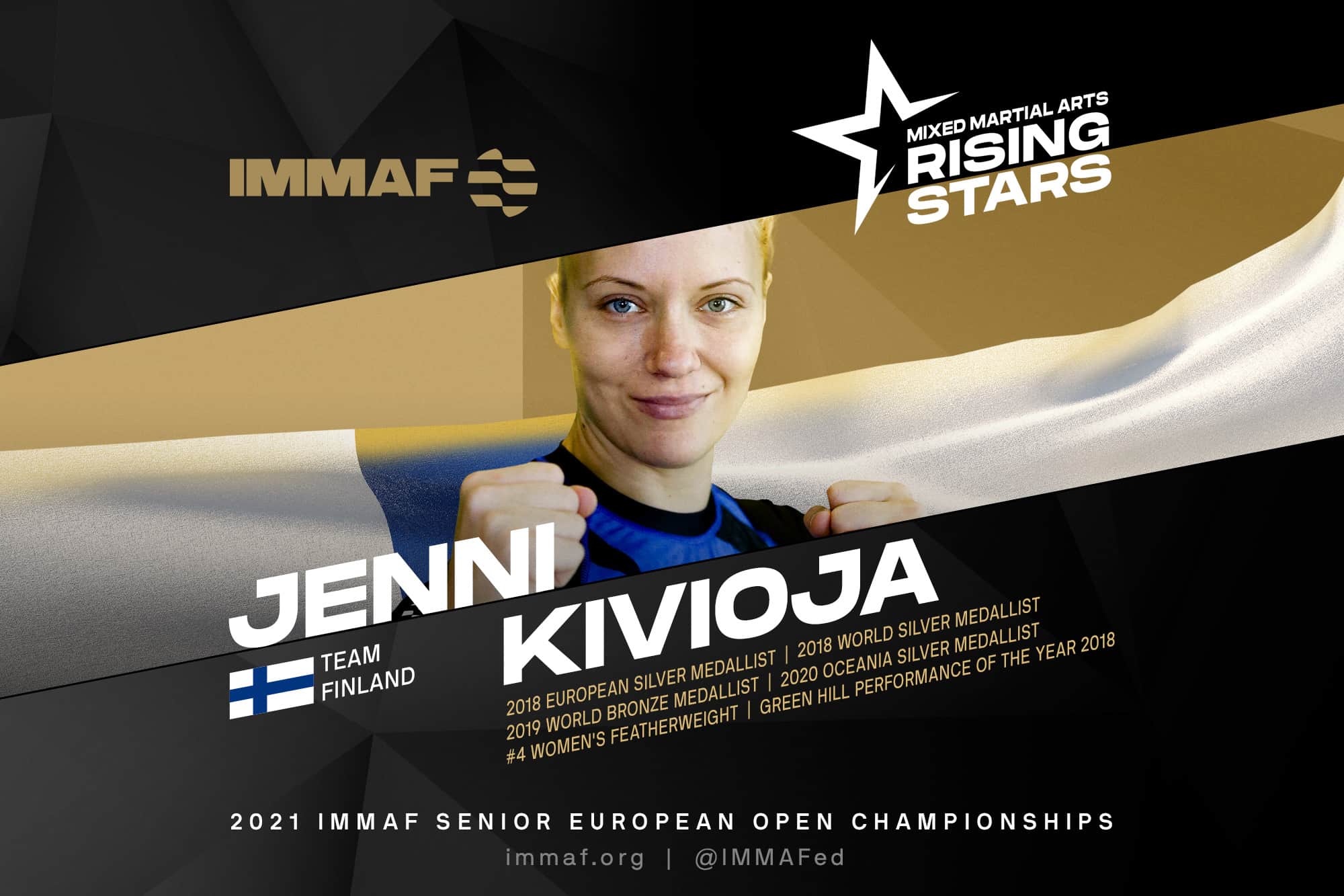 Former dancer & Rising MMA Star Kivioja returns for the IMMAF Euros