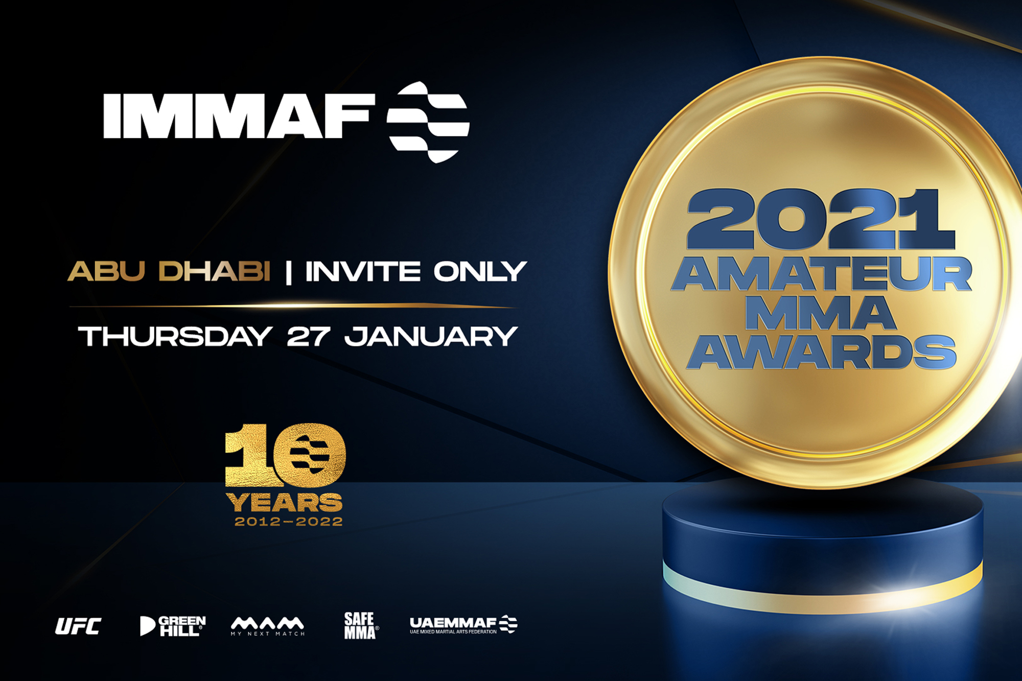 Abu Dhabi to host IMMAF Amateur MMA Awards 2021