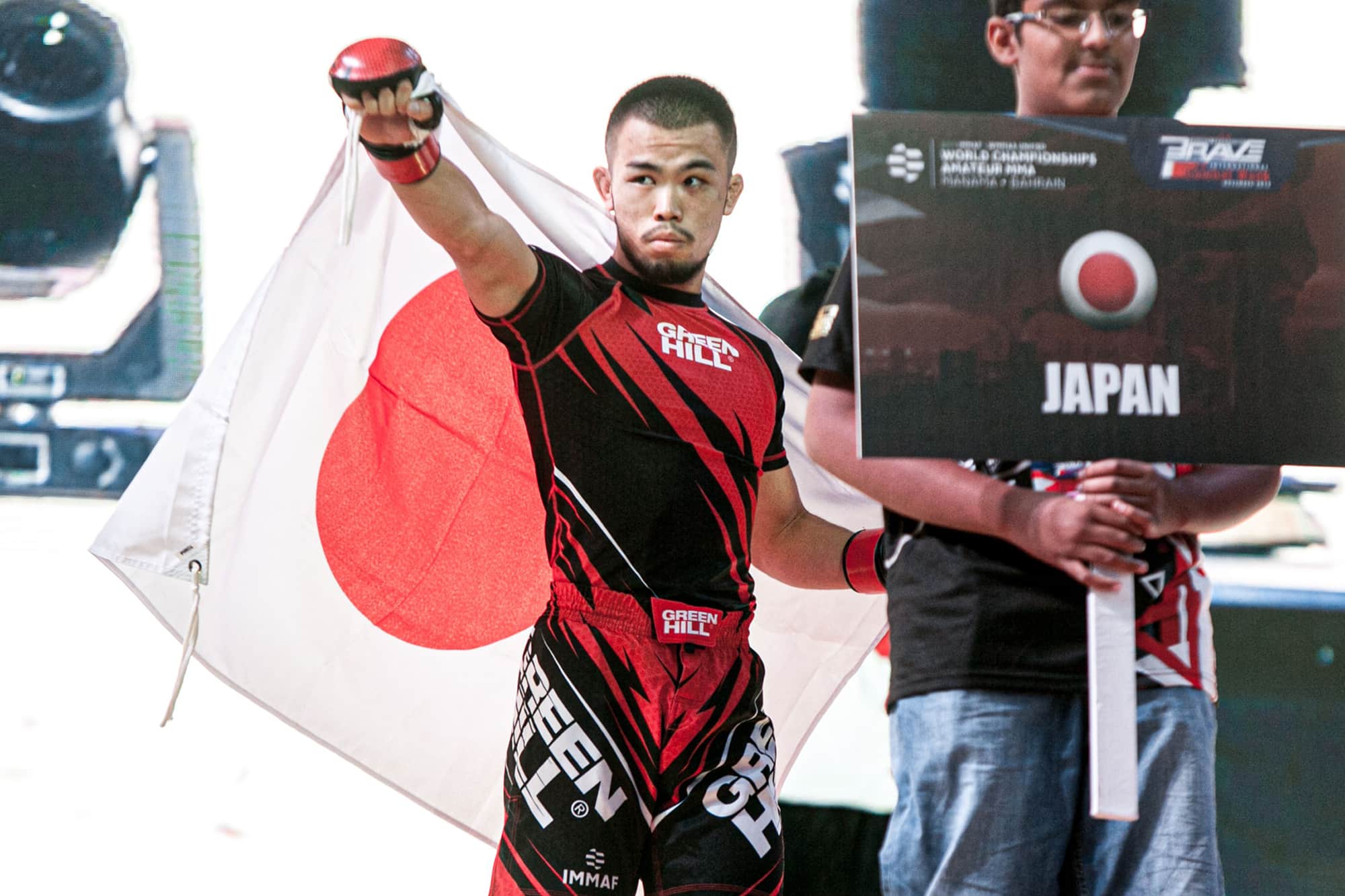 Reo Yamaguchi flying the flag solo for Japan at the World Championships in Abu Dhabi
