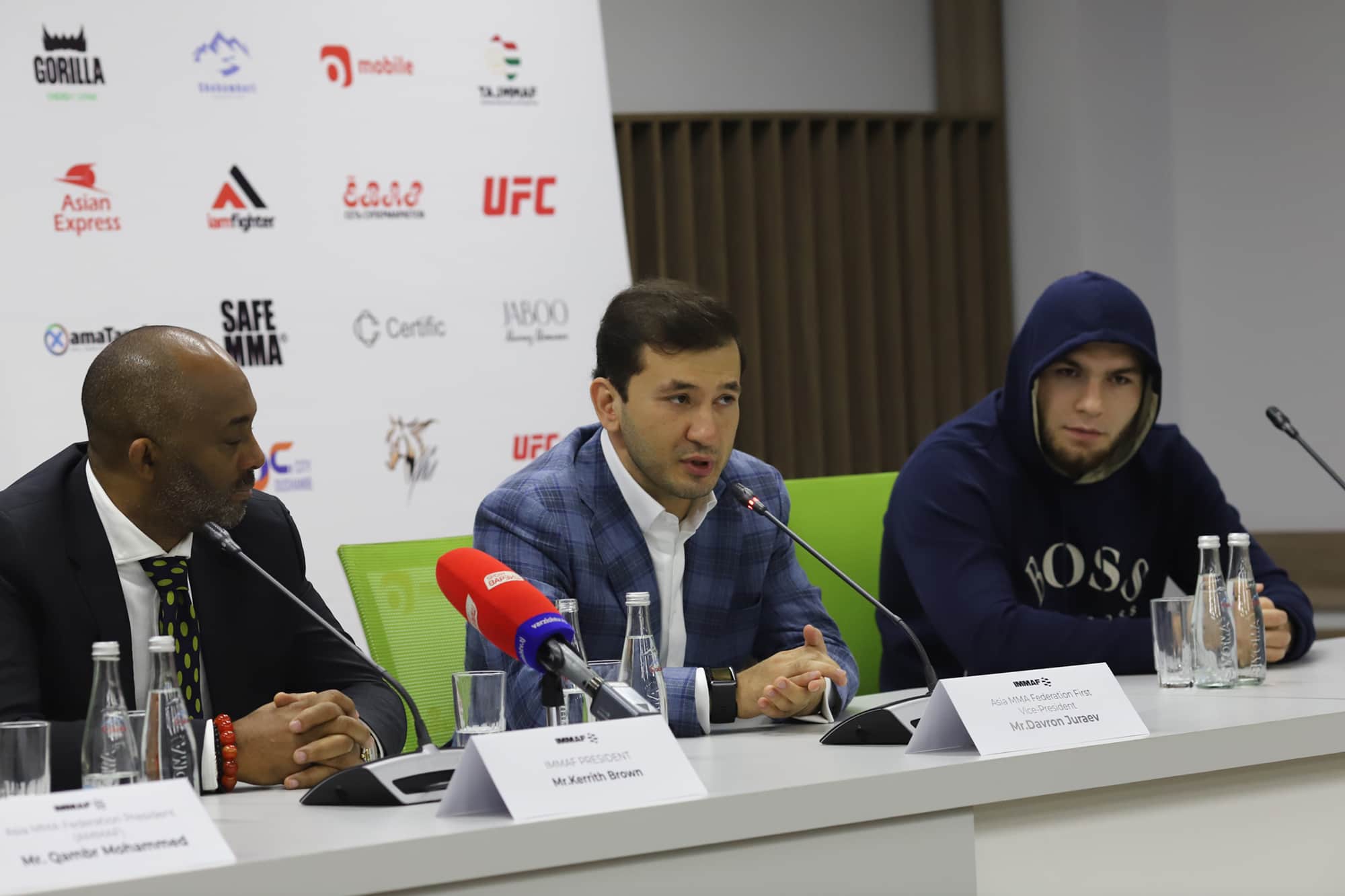 UFC fighter Nurullo Aliyev attends Asian Championships Press Conference