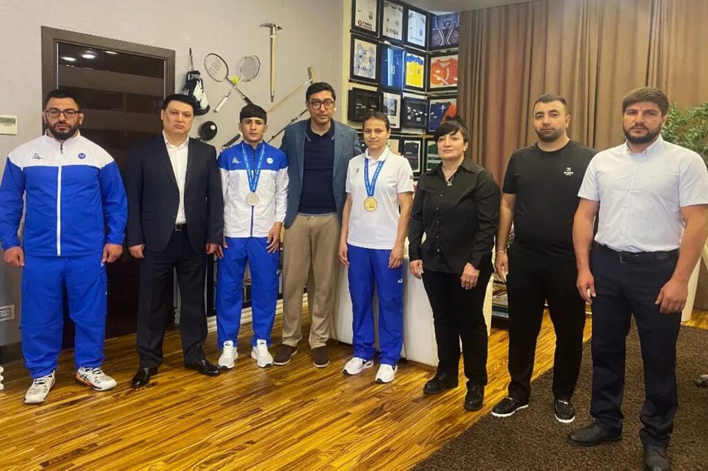 IMMAF European Medalists welcomed back in Azerbaijan by National Minister of Sports